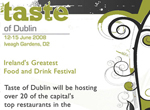 Taste of Dublin food festival poster